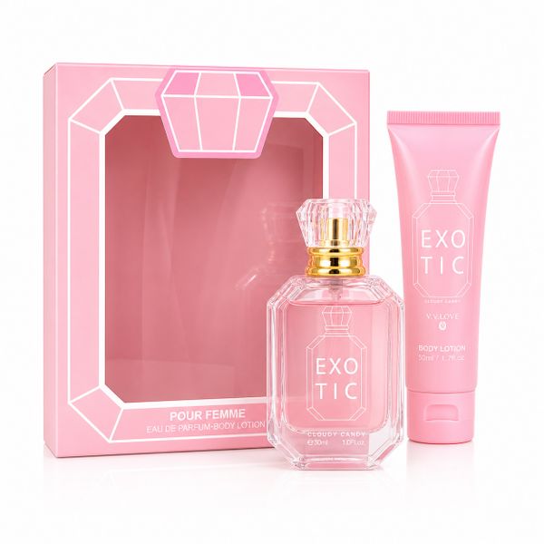 Cloudy Candy Perfume Set - Perfume &amp; Body Lotion Sweet Gourmand Fragrance