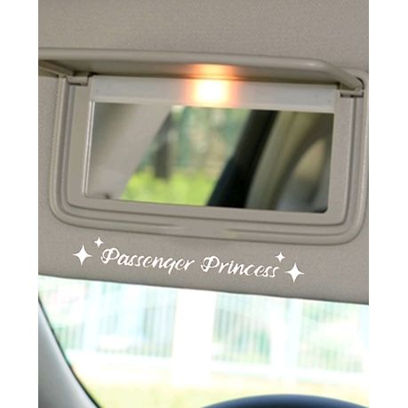 Passenger Princess Decal Car Decal Car Visor Decal 