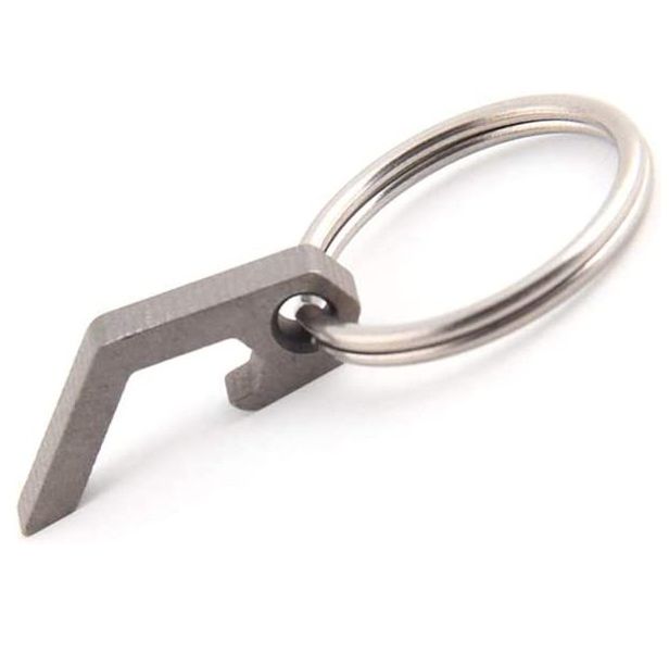 Mini Bottle Beer Opener Novelty Keyring Utility Gadget - Titanium Alloy