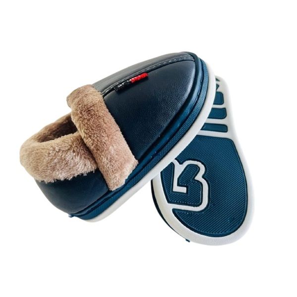 Kids Polyester Fleece Slipper Loafers