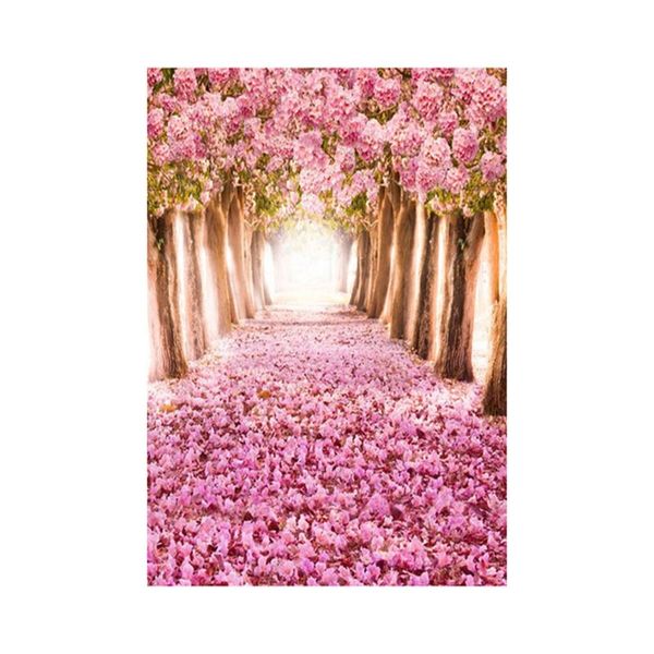 Photography Backdrops Pink Floral Woods Backdrop Baby Shower Princess Girls