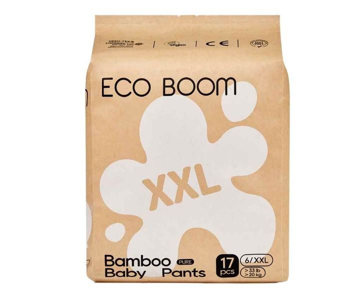 Eco Boom Joy Biodegradable Bamboo Pull Up Pants - XX Large 17 Pack