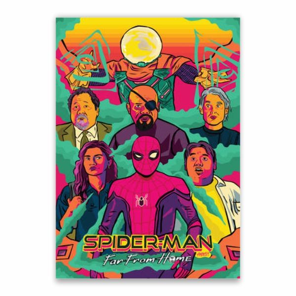 Spider-Man Far From Home Cartoon Poster - A1