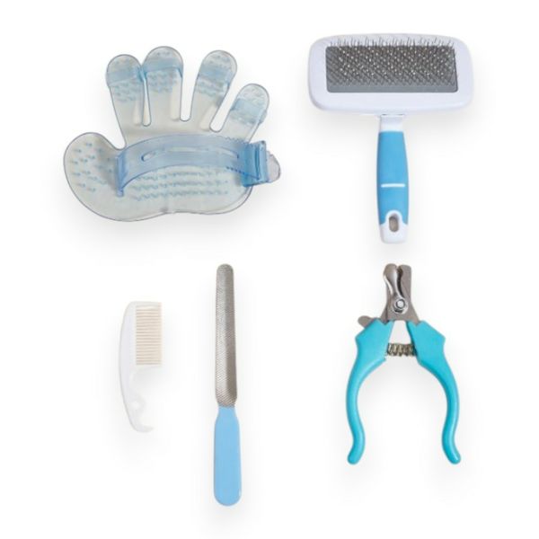 5 Piece Pet Dog Nail Clipper Grooming Kit Bath &amp; Care Set Cats &amp; Dogs