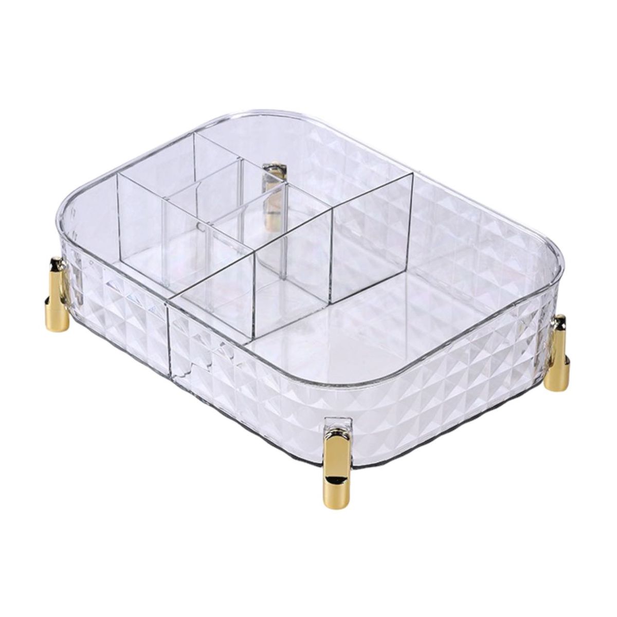 Multi-Grid Clear Acrylic Makeup Organiser Cosmetic Skin Care Organizer ...