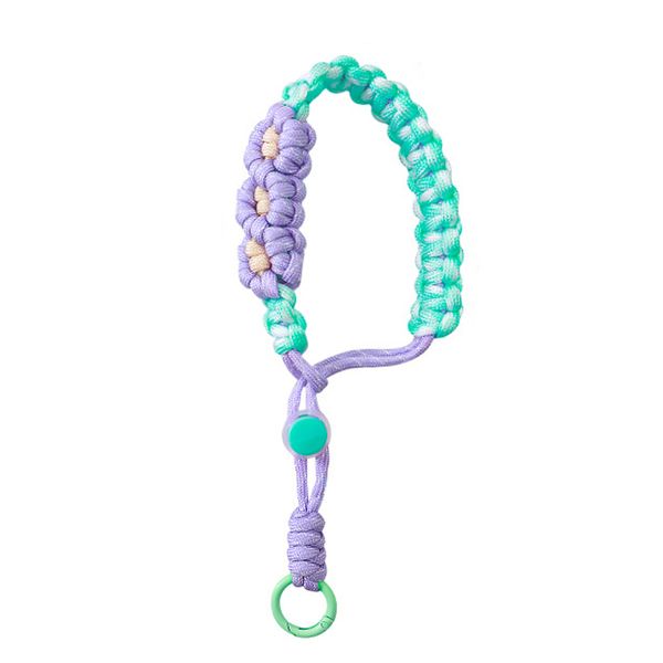 Adjustable Length Multi-color Braided Cotton Rope Car Keychain Holiday Gift