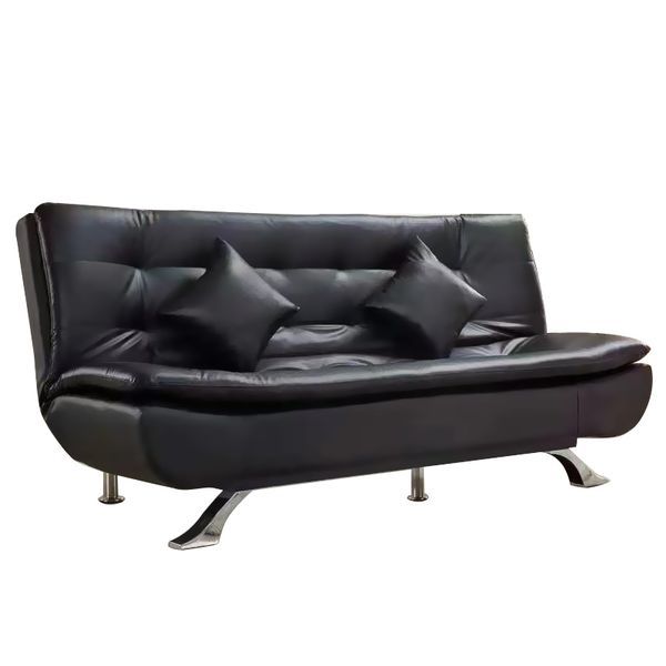 Sleeper Couch Sofa Bed Adjustable LoveSeat PU Sofa with Metal Base