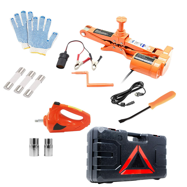 Electric Scissor Jack and Wrench Car Repair Tool Kit