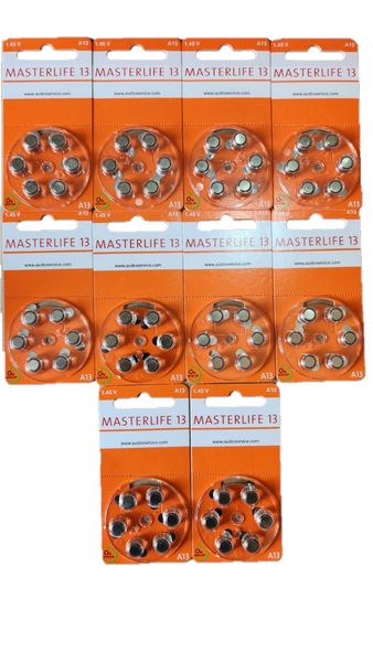 MASTERLIFE Size: 13 Batteries-(Box of 60)