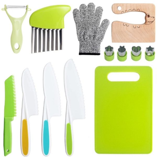 13-Piece Kids' Safe Cutting Set - Fruit Knife, Tools for Preschoolers