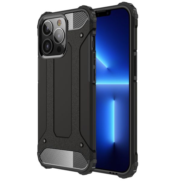 Hybrid Shockproof Case for iPhone 13 Pro - 6.1" - Black - Apple iPhone 13 Pro