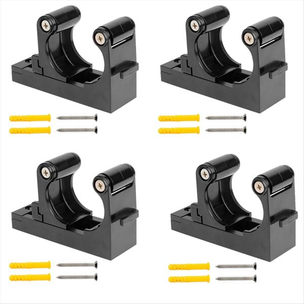 4 Pcs Bicycle Wall Mount Hook Bicycle Parking Rack Black