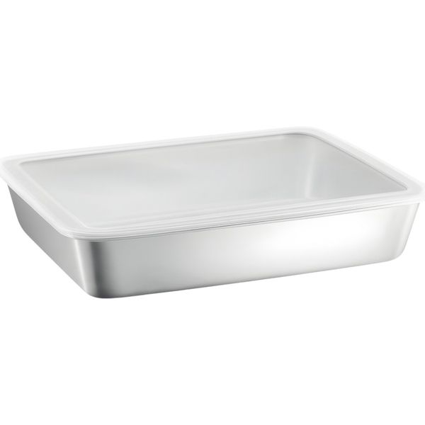 Stainless Steel Food Storage Container with Airtight Lid - Silver