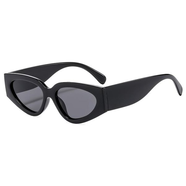 Retro Cat Eye SunGlasses Women Black White Color Block Designer