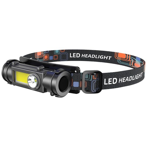 180lm USB Rechargeable Headlight COB LED Head Lamp with Magnet