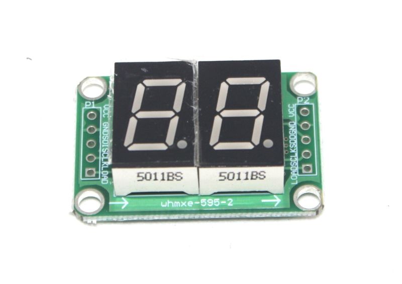 Robojax (74HC595) Driving 2 Digit 0.5in Seven Segment Display for Arduino