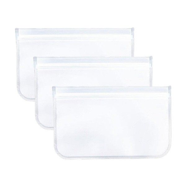 Transparent Multi-Functional Reusable Food Storage Bags - Medium - Set of 3