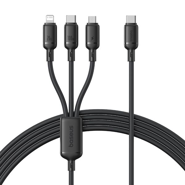 Baseus Silky One-For-Three Fast Charging Cable Type C To M+L+C 100W 1.5m