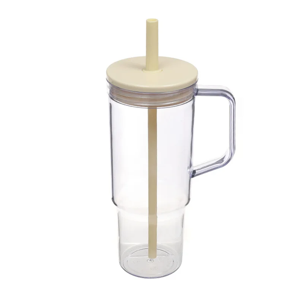 Kings 40oz Clear Large Capacity Plastic Car Mug With Lid