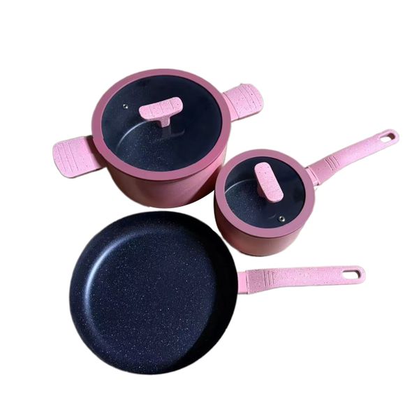 Cookware Set With Coating Frying Pan, Saucepan, Stockpot - Five-Piece