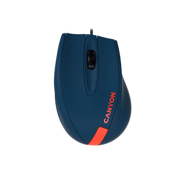 Canyon - Wired Optical Mouse with 3 keys USB Cable Blue - Red