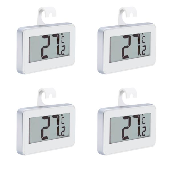 Pack of 4 LCD Digital Fridge Freezer Thermometer