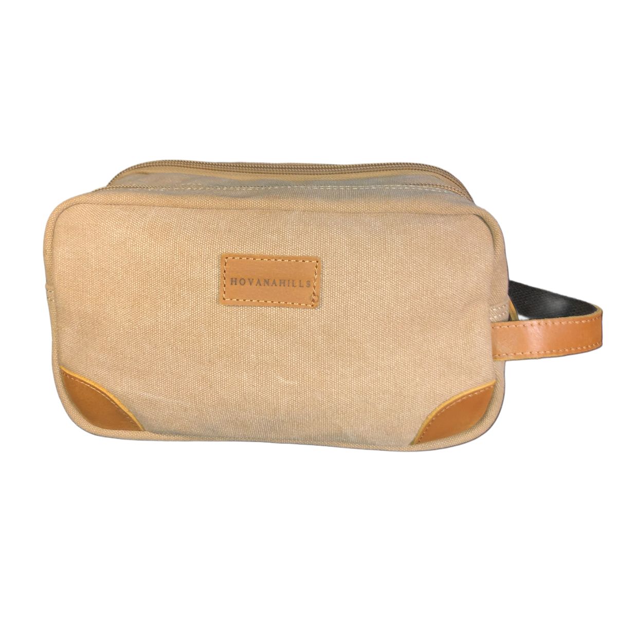 Luxurious Leather and Canvas Toiletry Bag