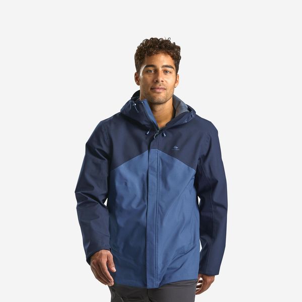 Quechua Men's Hiking Lightweight Waterproof Jacket Mh150 - Blue