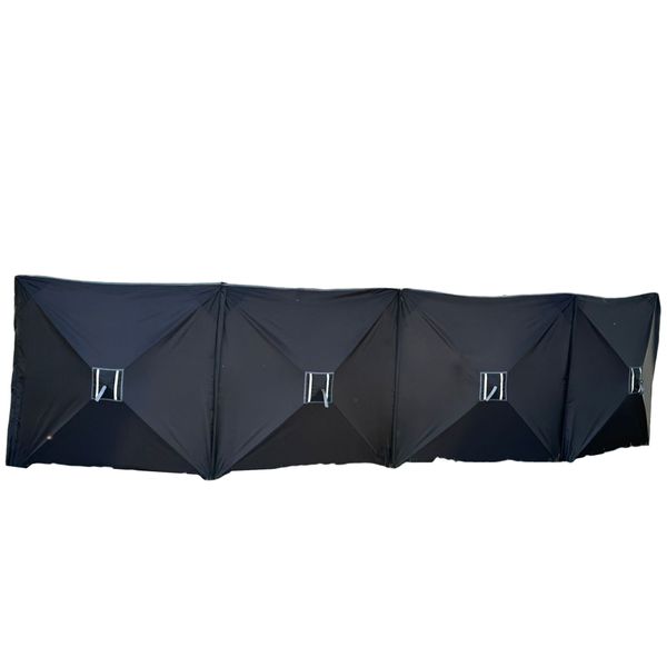 Camping Windbreak Windbreaker Screen Windshield Wind Blocker Black 5.6X1.4M