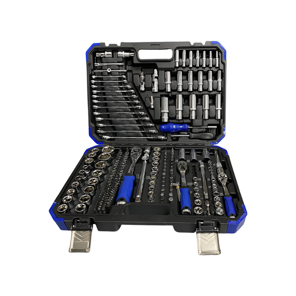 216 Piece Mechanic Ratchet Wrench Socket Hand Tool Combination Kit