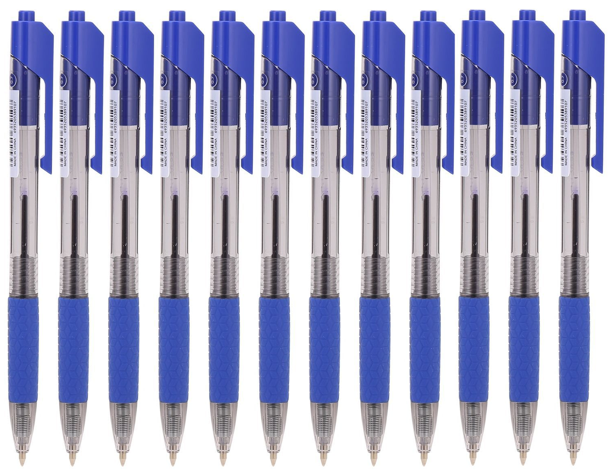 DELI Arrow Ball Point Retractable Pen 0.7mm - Blue - Set of 12 - Q01930 ...