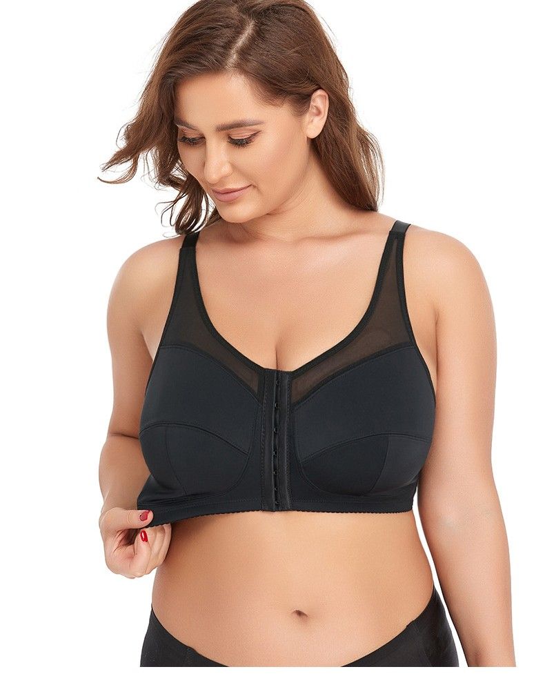 Women's Front Close Wireless Bra Plus-Size Full Coverage Supportive