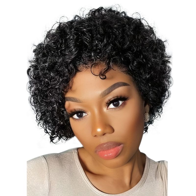 VSP Pixie Cut Curly Wig-13x1 Full Lace Front Brazilian Hair Glueless Wig