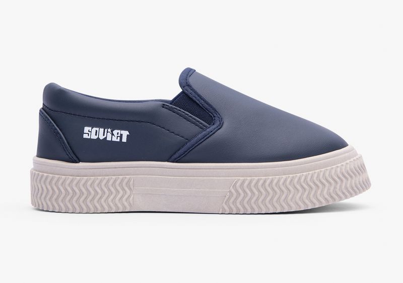 Soviet Kids Magnum Navy PU Slip On Sneaker