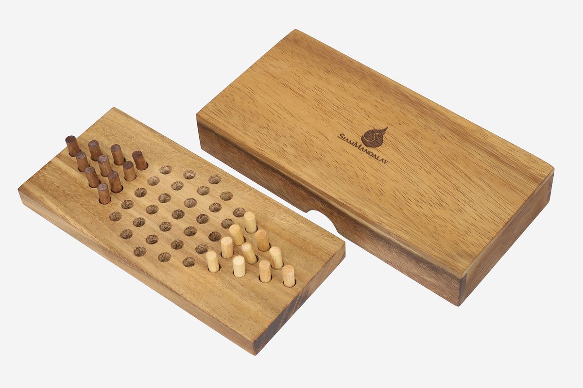 Logica Puzzles Art. Chinese Checkers - Board Game in Fine Wood - Strategic  Game Multiplayer - Travel Version