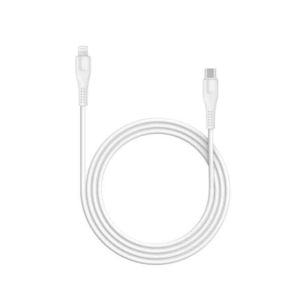 Canyon Apple USB Type C to 8-pin iPhone and iPad Charge Sync Cable - White