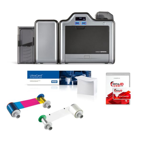 Fargo HDP5000e Dual-Sided ID Card Printer - Full Bundle Kit