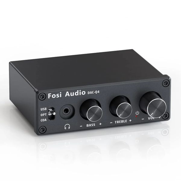 Fosi Audio Q4 Mini Stereo Gaming DAC &amp; Headphone Amplifier
