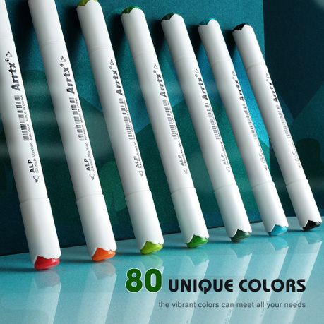 Swatching and Review of the 80 Set of the Arrtx Alp Alcohol Markers 