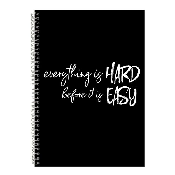 Hard A4 Notebook Spiral Lined Motivational Sayings Graphic Notepad Gift 185