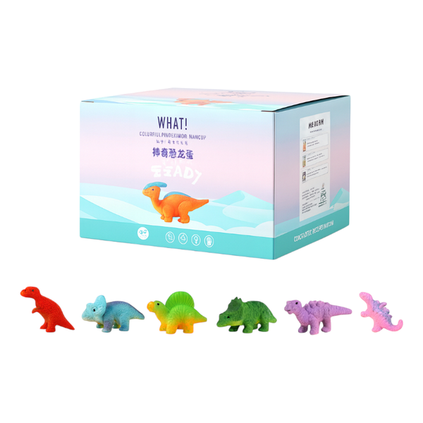 Dinosaur Hatching Egg Set with 6 Colourful Dinosaur Figures - Muliticolour