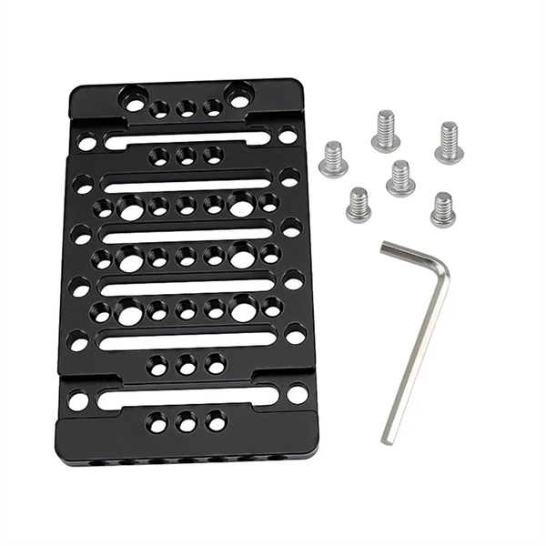 Cheese Plate With 1/4inch Thread Holes And Built-In Cold Shoe Mounts