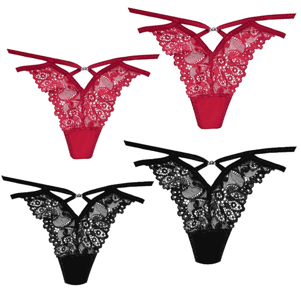 4Pack Women Sexy Thong G String Underwear Lingerie for Women
