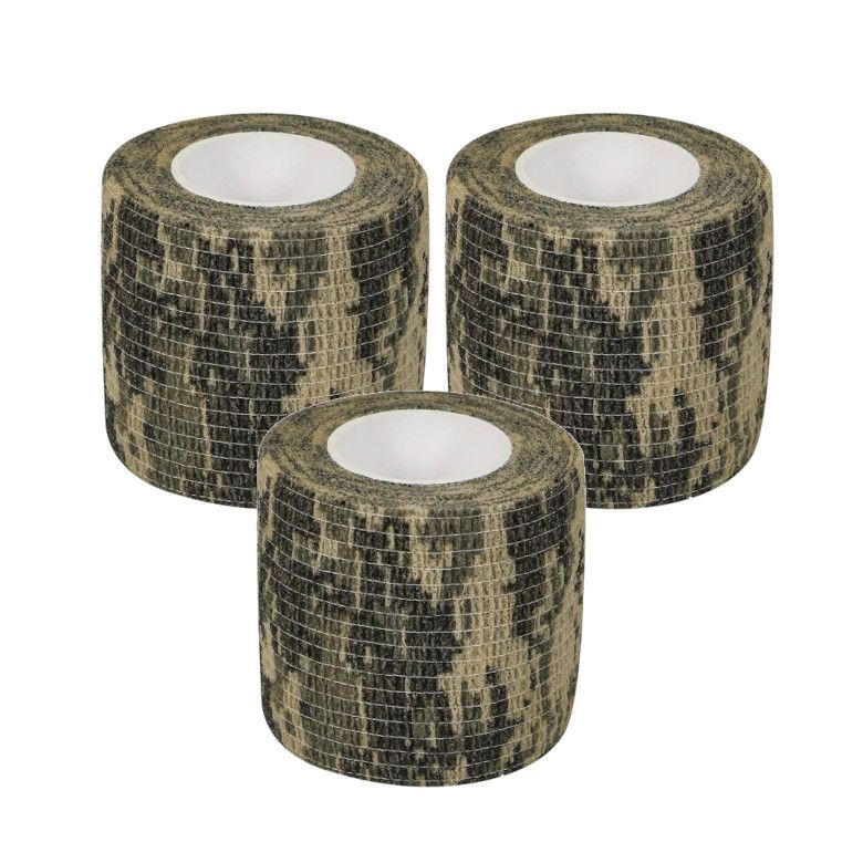 Pack of Camouflauge Self Adhesive Elastic Tactical Tape 5cm x 4.5m Roll