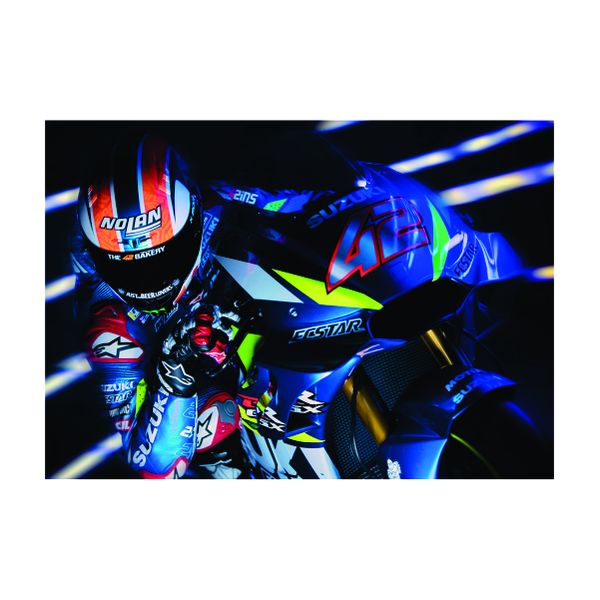 Motorcycle Blue - A1 Poster