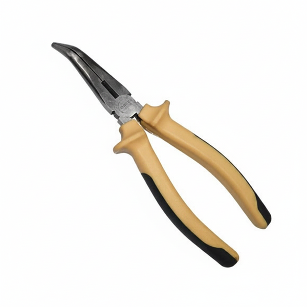 Force 8 Inch Bent Long Nose Plier for Precision Gripping and Bending