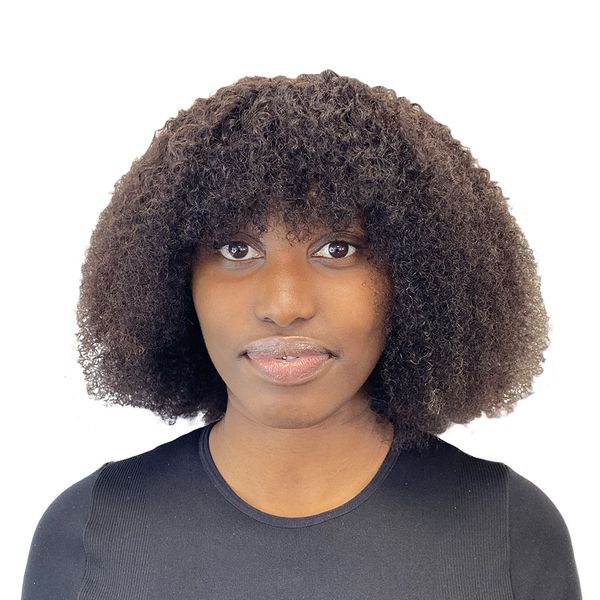 10" Jerry Curls Fringe Wig - 1# Black - 13A Grade