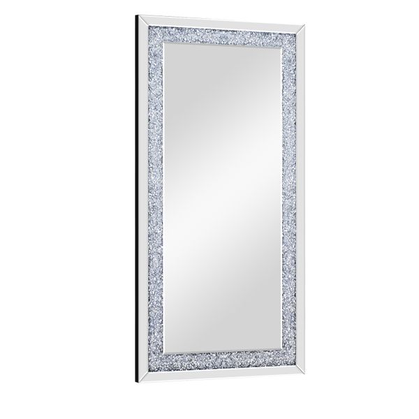 Silver Diamond and Glass Frame Rectangular 120 cm x 60 cm Glass Mirror