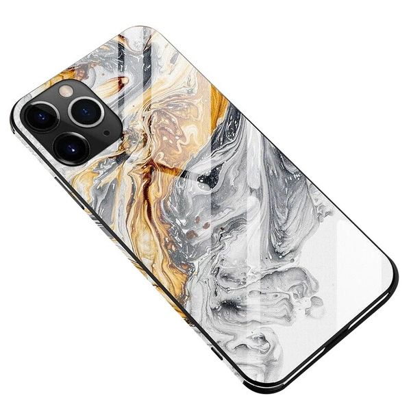 Wandering Earth Marbled Tempered Glass Cover Compatible with iPhone