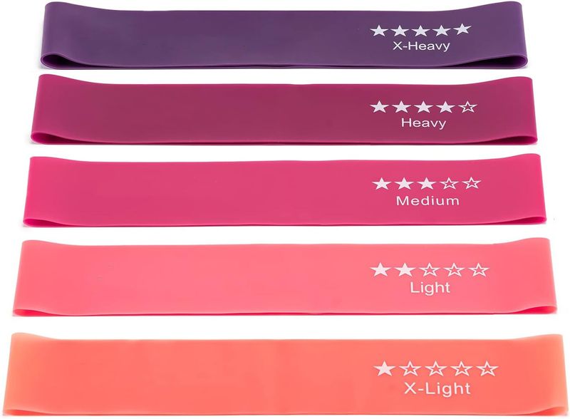 5-piece Resistance Bands, Exercise Bands with 5 Resistance Levels
